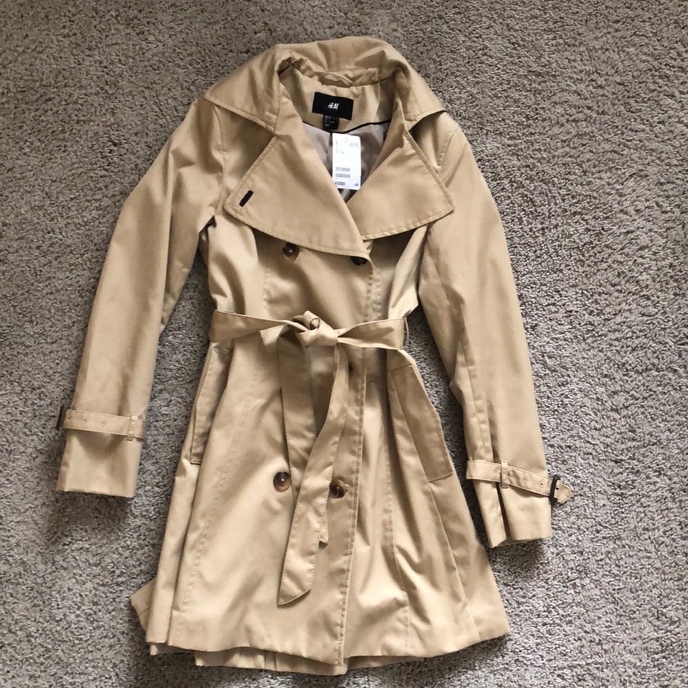 NWT caramel trench coat